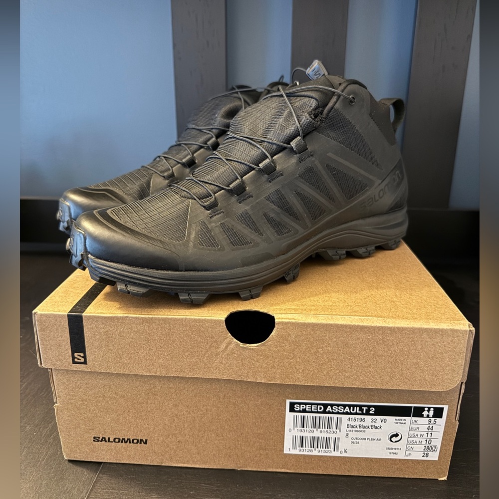 Salomon Speed Assault 2 Black Unisex Tactical Boots Men’s Size 10 - Picture 3 of 12